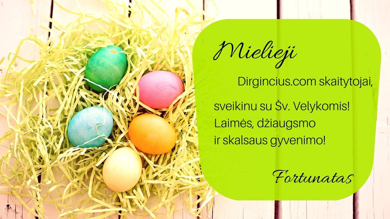 Dirgincius.com velykinis sveikinimas